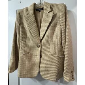 kasper womens blazer jacket size 10 tan color